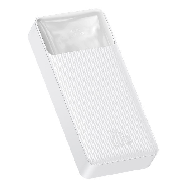 Внешний аккумулятор (павербанк) Baseus Bipow Digital Display 20W 20000 mAh White (PPDML-M02 PPBD050302)  Фото №0