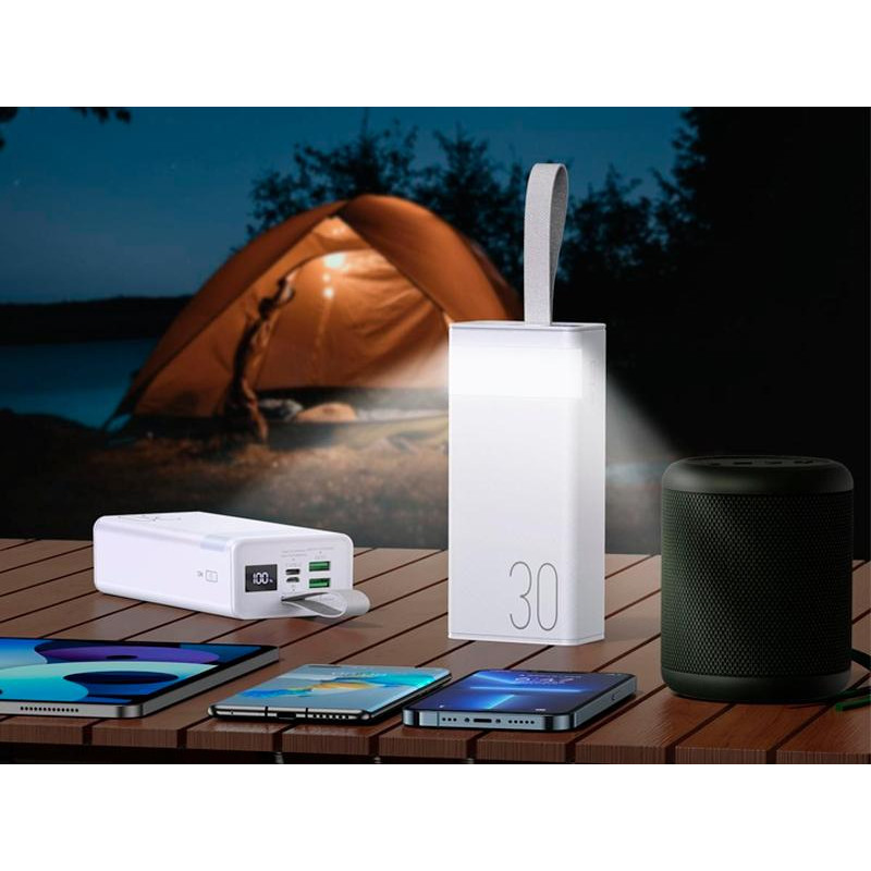 Внешний аккумулятор (повербанк) REMAX Chinen Series 20W+22.5W Fast Charging Power Bank with LED Light 30000mAh RPP-320 White  Фото №0