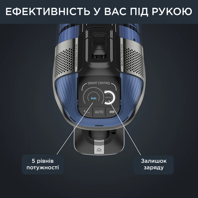 Вертикальный + ручной пылесос (2в1) Rowenta X-Force Flex 12.60 Auto Aqua RH98C0WO  Фото №3