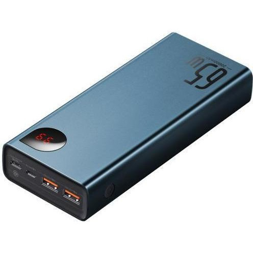 Зовнішній акумулятор (павербанк) Baseus Adaman Metal Digital Display Quick Charge Power Bank 65W 20000mAh Blue (PPIMDA-D03)  Фото №2