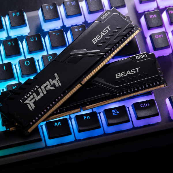 Пам&#039;ять для настільних комп&#039;ютерів Kingston FURY 16 GB (2x8GB) DDR4 3200 MHz Beast Black (KF432C16BBK2/16)  Фото №4