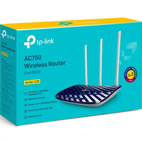 Беспроводной маршрутизатор (роутер) TP-Link Archer C20  Фото №0