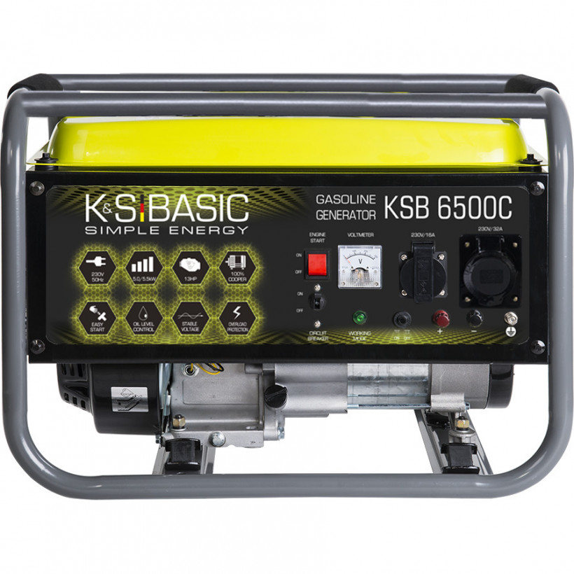 Бензиновый генератор K&amp;S BASIC KSB 6500C  Фото №0