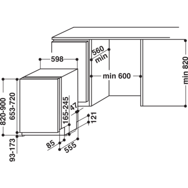 Посудомийна машина Whirlpool WIO 3T123 PEF  Фото №2