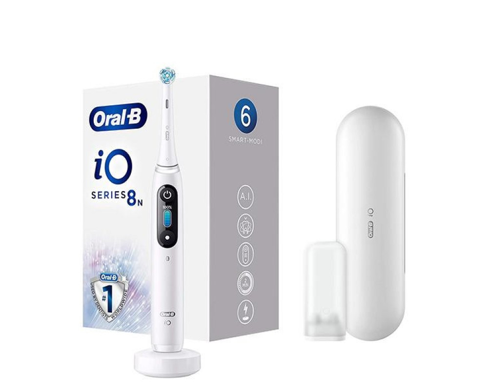 Электрическая зубная щетка Oral-B iO Series 8N White Alabaster  Фото №0