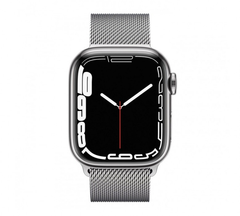 Смарт-часы Apple Watch Series 7 GPS + Cellular 45mm Silver Stainless Steel Case with Silver Milanese Loop (MKJE3)  Фото №0