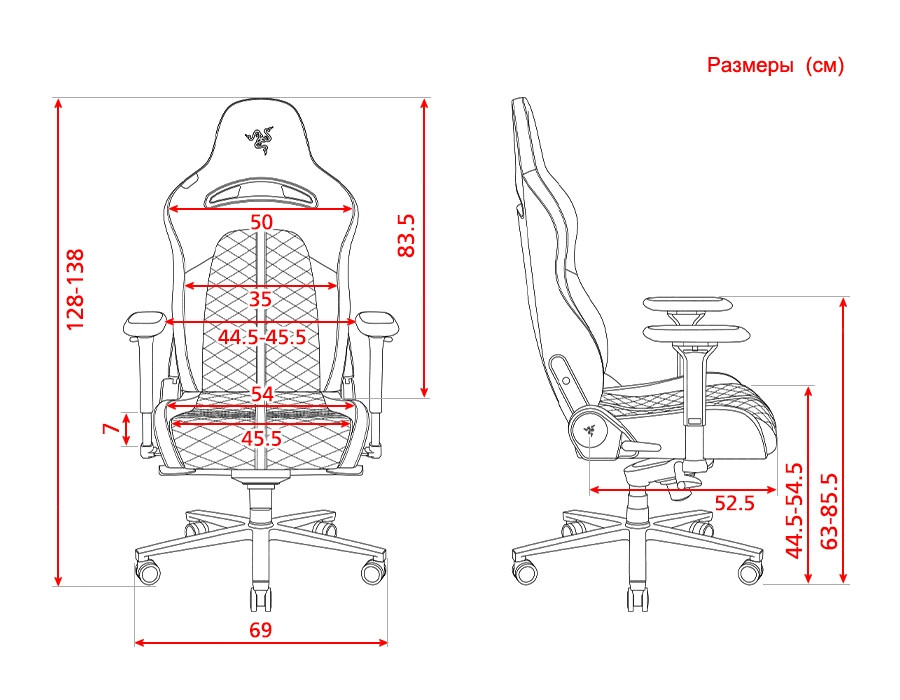 Комп&#039;ютерне крісло для геймера Razer Enki Black (RZ38-03720300-R3G1)  Фото №2