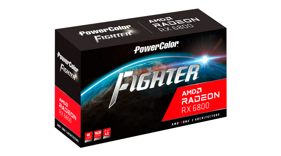 Відеокарта PowerColor Fighter AMD Radeon RX 6800 16GB  Фото №0