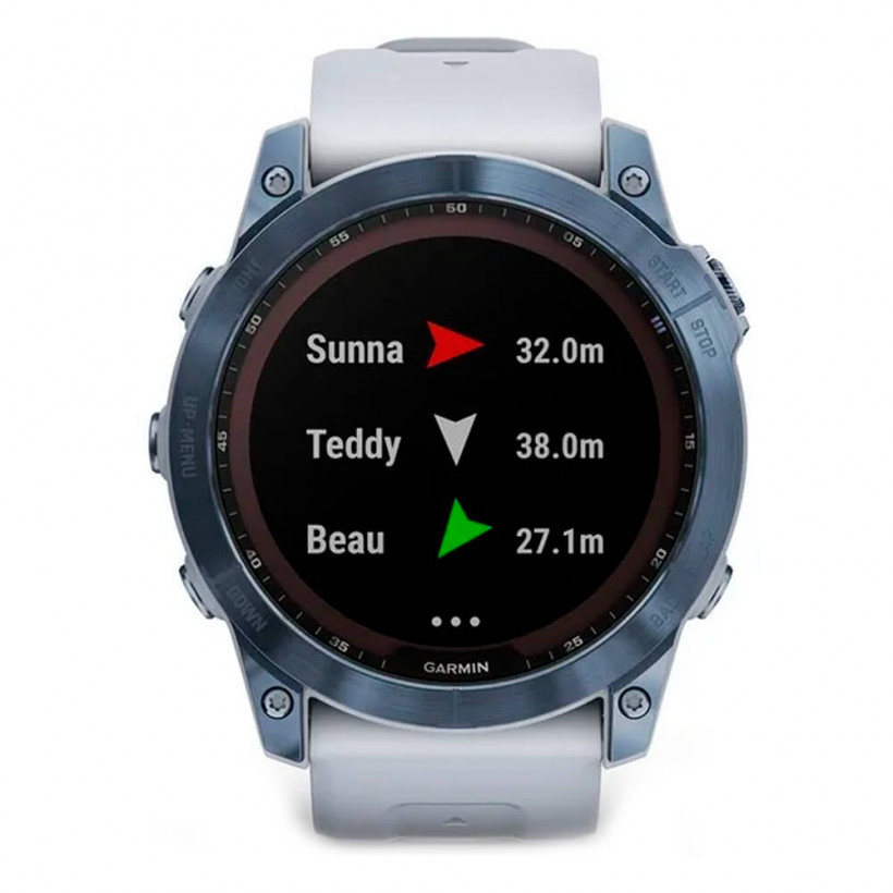 Смарт-часы Garmin Fenix ??7 Sчасы Garmin Fenix 7 Sapphire Solar Mineral Blue DLC Titanium with Whitestone Band (010-02540-24/25)  Фото №0