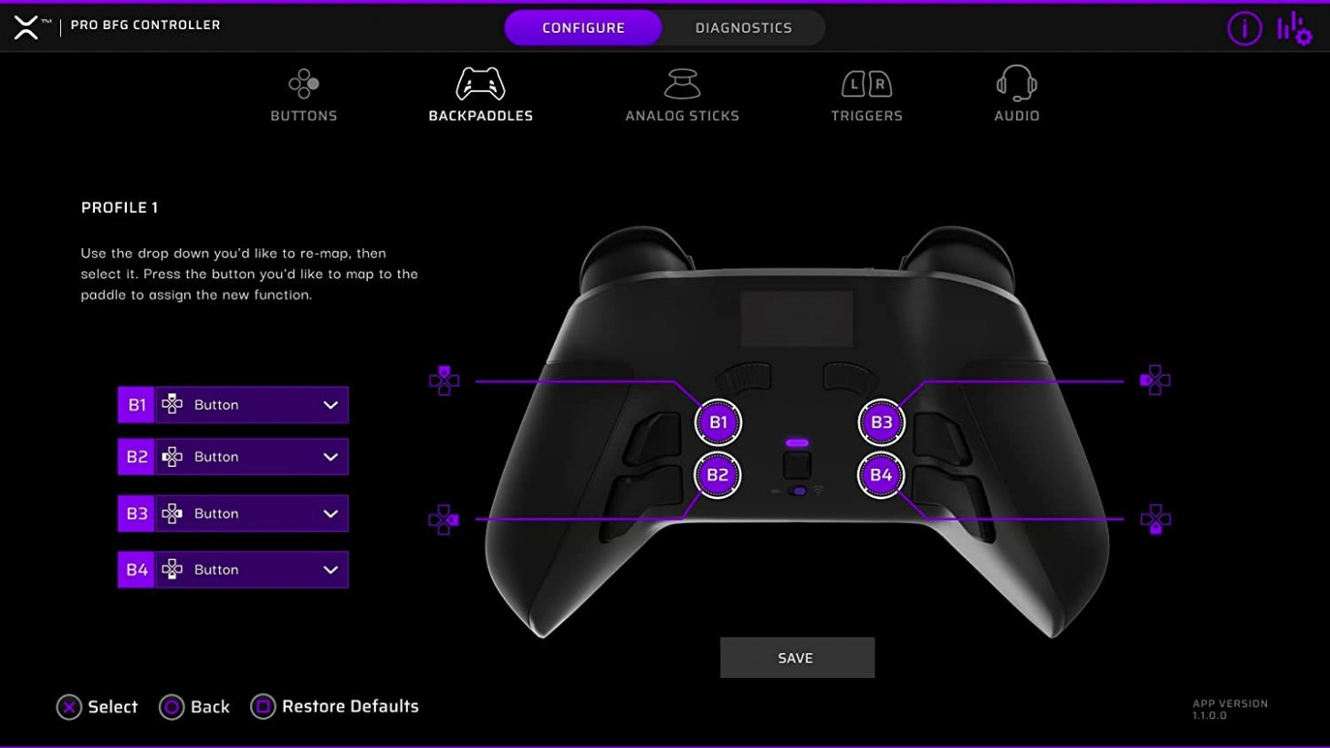 Геймпад PDP Victrix Pro BFG Wireless Controller for PS5 (052-002-BK)  Фото №2