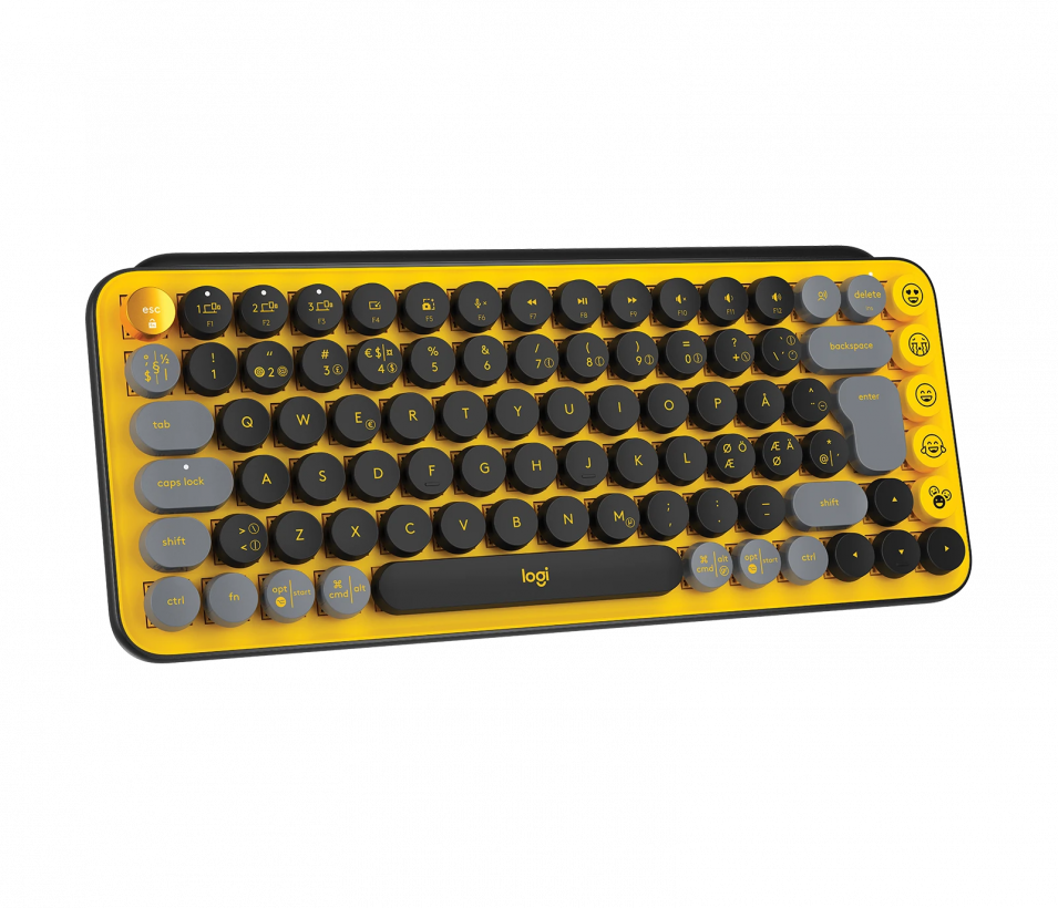 Клавиатура Logitech POP Keys Wireless Mechanical Keyboard Blast Yellow (920-010716)  Фото №0