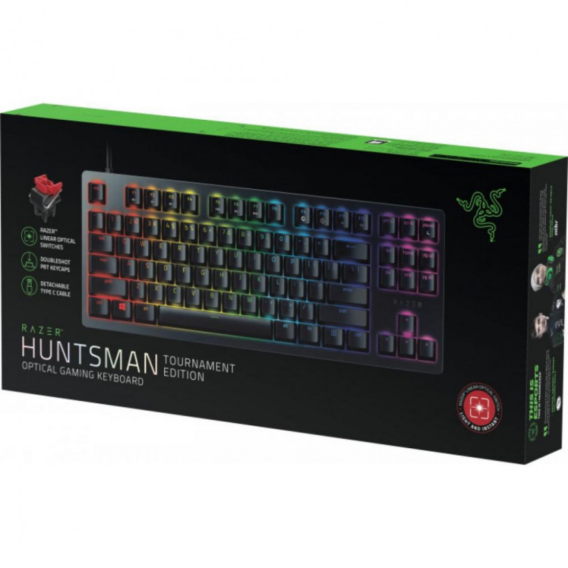 Клавиатура Razer Huntsman TE Red Switch RU USB (RZ03-03081000-R3R1)  Фото №1