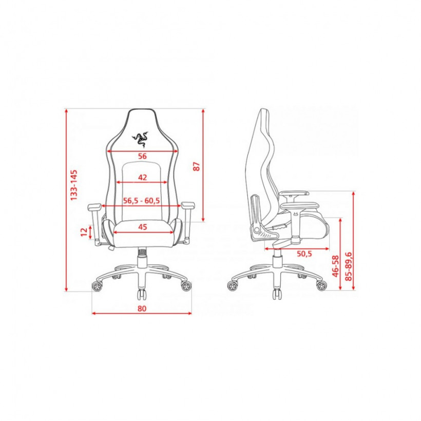 Крісло ігрове Razer Iskur XL Black (RZ38-03950200-R3G1)  Фото №1