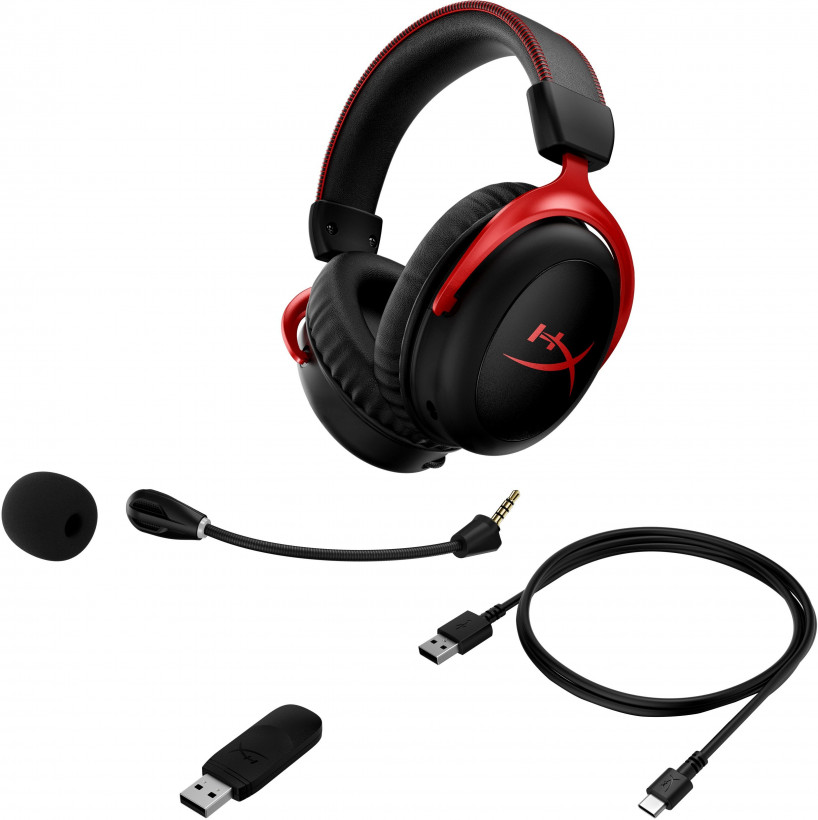 Компьютерная гарнитура HyperX Cloud II Wireless (HHSC2X-BA-RD/G/4P5K4AA)  Фото №0